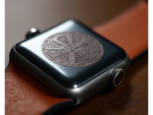 Personalizované gravírované Apple Watch s koženým páskem